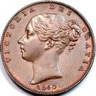 Queen Victoria era UK farthing values