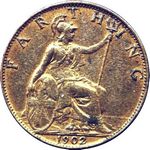 1902 UK farthing value, Edward VII