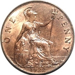 1922 UK penny value, George V
