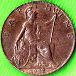 1925 UK farthing value, George V