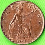 1929 UK farthing value, George V