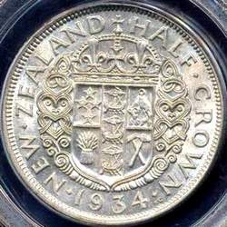 1934 New Zealand half crown