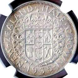 1935 New Zealand half crown