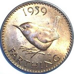 1939 UK farthing value, George VI
