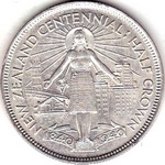 1940 New Zealand half crown