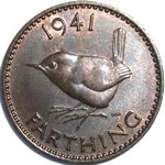 1941 UK farthing value, George VI