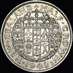 1942 New Zealand half crown
