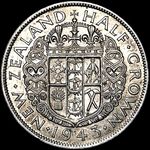 1943 New Zealand half crown