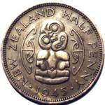 1945 New Zealand halfpenny