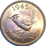 1945 UK farthing value, George VI