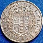 1946 New Zealand half crown