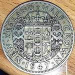 1947 New Zealand half crown