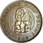 1949 New Zealand halfpenny