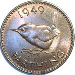 1949 UK farthing value, George VI