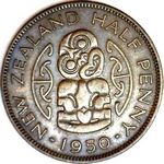 1950 New Zealand halfpenny