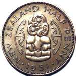 1951 New Zealand halfpenny