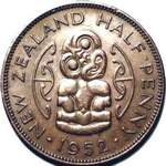 1952 New Zealand halfpenny