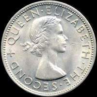 Queen Elizabeth II era New Zealand half crown values