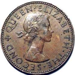 Queen Elizabeth II era New Zealand halfpenny values