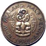 1956 New Zealand halfpenny