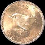 1956 UK farthing value, Elizabeth II
