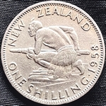 1958 broken back New Zealand shilling