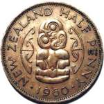 1960 New Zealand halfpenny