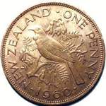 1960 New Zealand penny