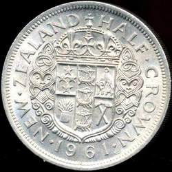 1961 New Zealand half crown