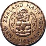 1962 New Zealand halfpenny
