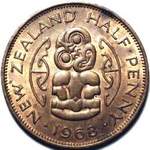 1963 New Zealand halfpenny