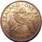 1963 New Zealand penny