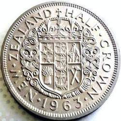 1963 New Zealand half crown