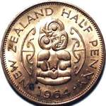 1964 New Zealand halfpenny