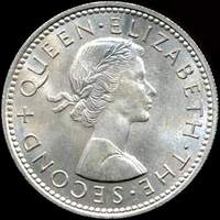 Queen Elizabeth II era New Zealand shilling values