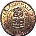 1965 New Zealand halfpenny