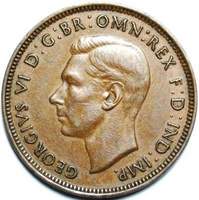 King George VI era Australian halfpenny values